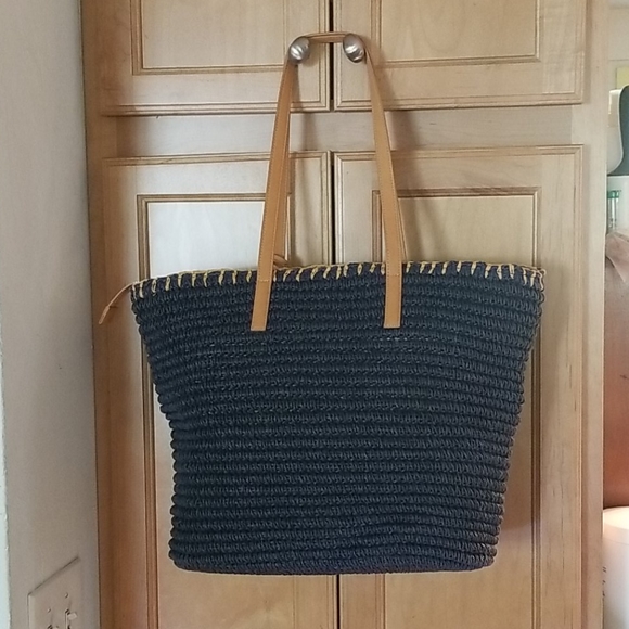 Talbots straw tote - Picture 2 of 8